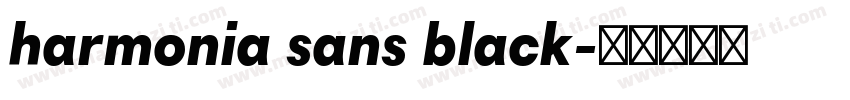 harmonia sans black字体转换